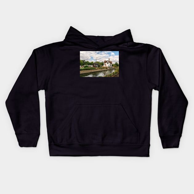 Goring on Thames Lock Kids Hoodie by IanWL